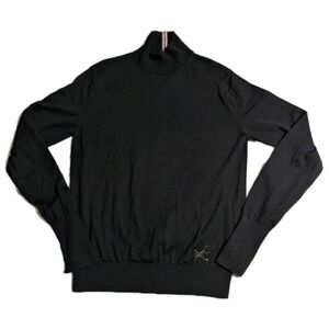 PING x Hideoki Matsuyama Black Mock Neck Sweater Mens Medium Made in Italy